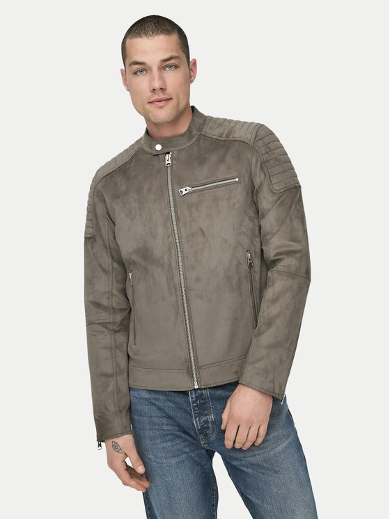 Only & Sons Only & Sons Dirbtinės odos striukė Gus 22029650 Smėlio Regular Fit