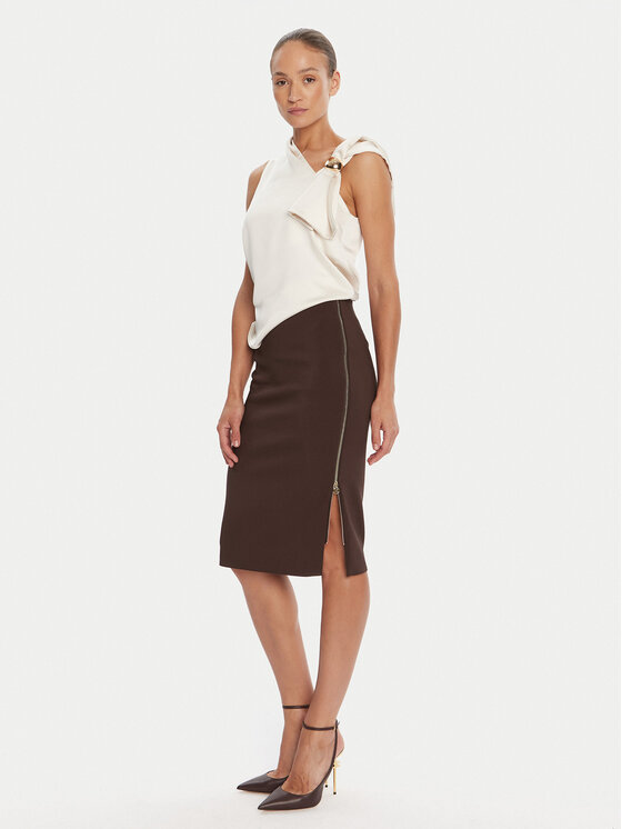 Rinascimento Rinascimento Spódnica ołówkowa CFC0125230003 Brązowy Slim Fit