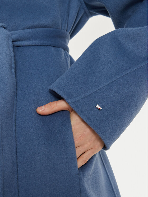 Tommy Hilfiger Tommy Hilfiger Wollmantel WW0WW43603 Blau Regular Fit