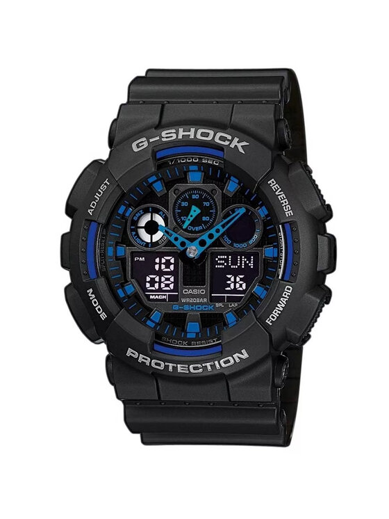 Casio Casio Zegarek SET GA-100-1A2ER + BEZEL 10589006 + PASEK 10527467 Niebieski