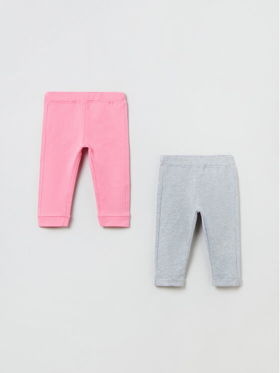 OVS Set 2 perechi de pantaloni 1621127 Colorat Regular Fit