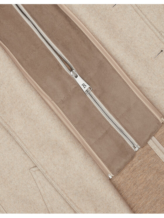 Borgio Borgio Płaszcz przejściowy albareto_bz Beżowy Slim Fit