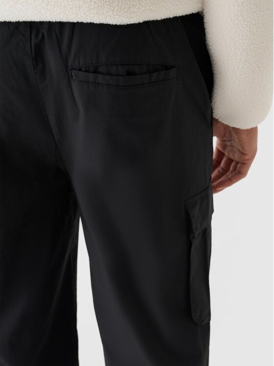 4F 4F Pantaloni di tessuto 4FRAW24TTROM1167-20S Nero Regular Fit