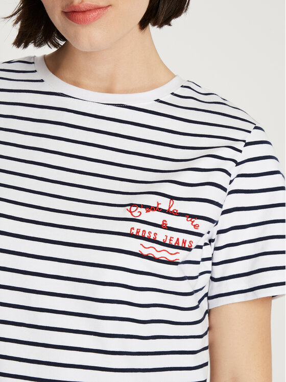 Cross Jeans Cross Jeans T-Shirt 56165-008 Biały