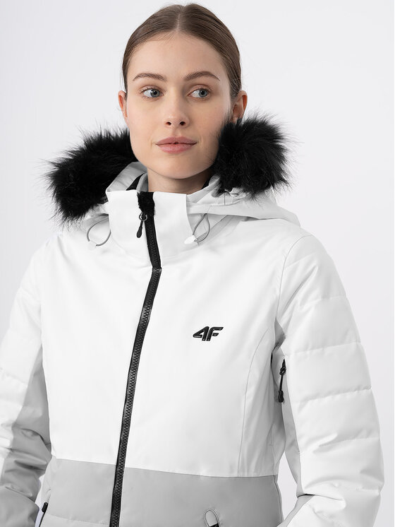 4F 4F Skijaška jakna 4FAW23TTJAF337 Siva Slim Fit
