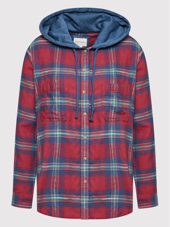 American Eagle American Eagle Cămașă 035-1354-3809 Roșu Regular Fit