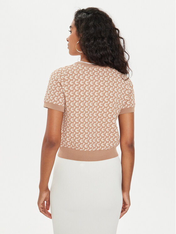 Guess Guess Džemper Ashley W4YR07 Z3FG0 Bež Regular Fit