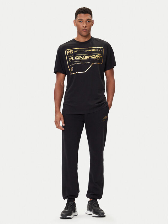 Plein Sport Plein Sport Tričko FAEC MTK8373 STE001N Čierna Loose Fit