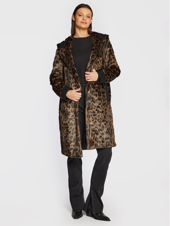 Marc aurel 2025 leopard print coat