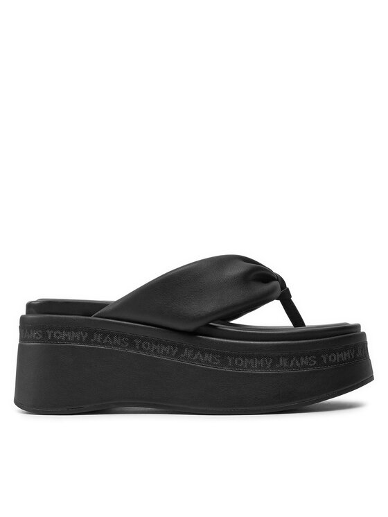 Tommy Jeans Žabky Tjw Wedge Sandal EN0EN02457 Čierna