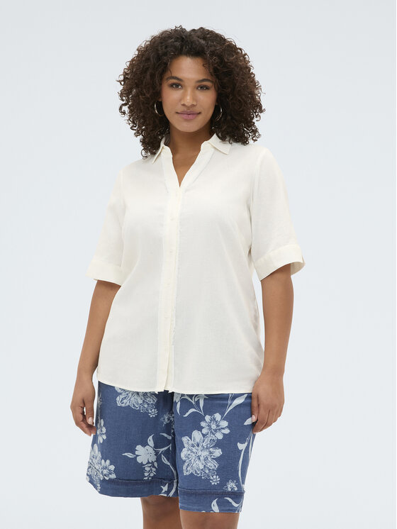 Fiorella Rubino Fiorella Rubino Koszula 5059T001465N011 Biały Boxy Fit