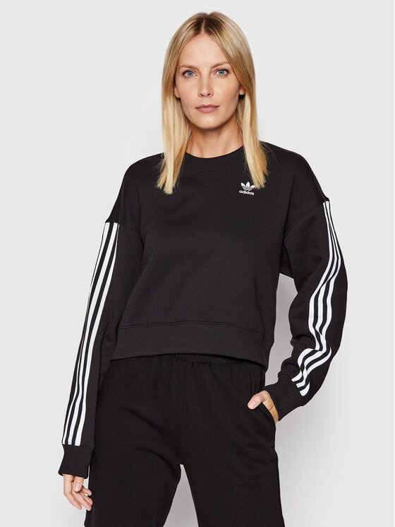 adidas Mikina adicolor Classics HC2064 Čierna Relaxed Fit