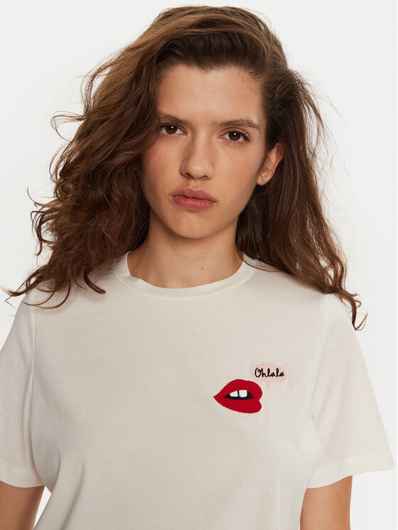 Vero Moda Vero Moda Majica Elena 10326789 Bela Boxy Fit