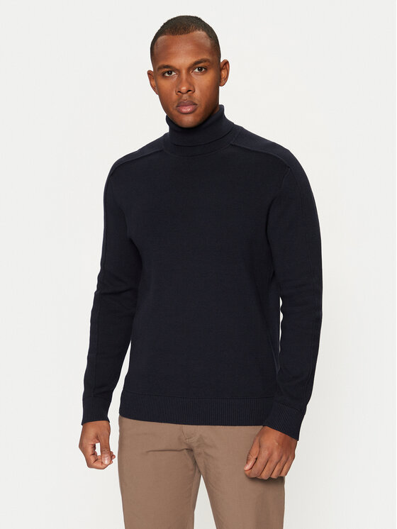 s.Oliver s.Oliver Rollkragenpullover 2152195 Dunkelblau Regular Fit