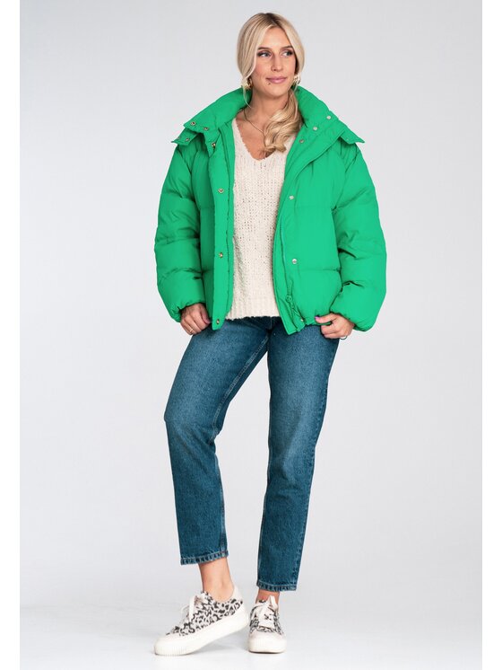 FIGL FIGL Kurtka puchowa M1229 Zielony Regular Fit