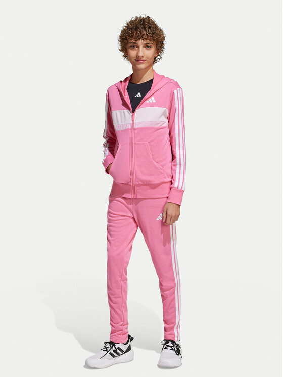 adidas adidas Trenirka Seasonal Essentials Tiberio 3-Stripes French Terry JI6037 Roza Regular Fit