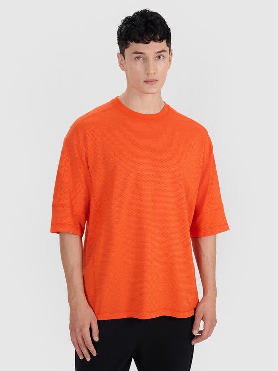 4F 4F T-Shirt 4FRSS25TTSHM2653-70S Oranžová Oversize