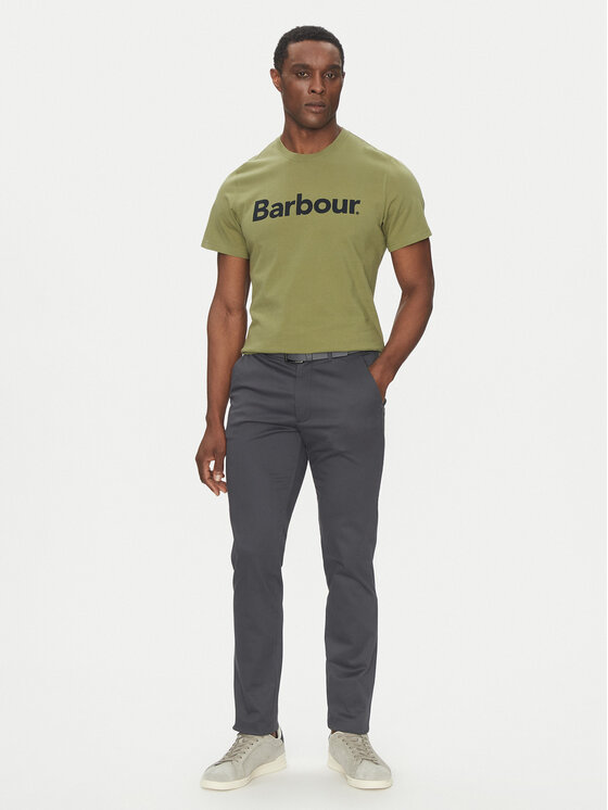 Barbour Barbour T-Shirt Logo MTS0531OL39 Zielony Tailored Fit