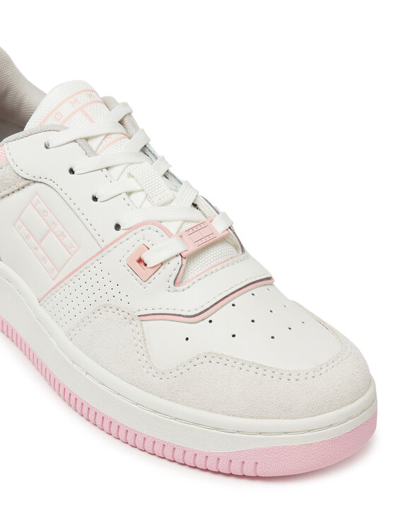 Tommy Jeans Tommy Jeans Sneakers Tjw Retro Basket Washed Suede EN0EN02773 Alb
