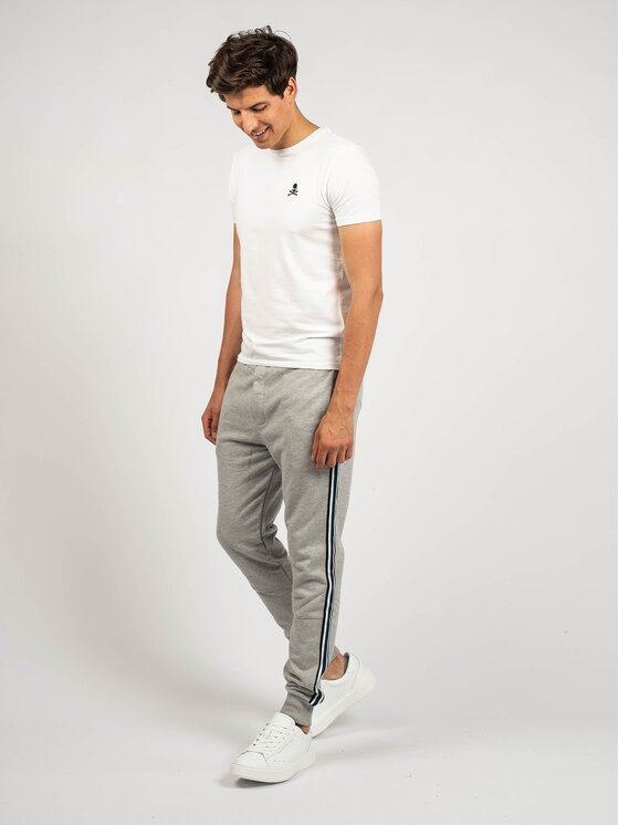 Les Hommes Les Hommes Pantaloni di tessuto UHJ101752U | Jogging Pants Grigio Slim Fit