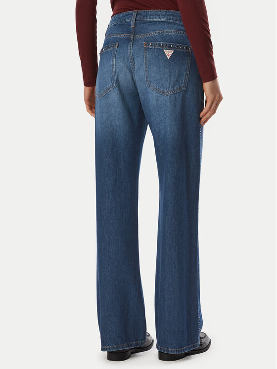 Guess Guess Jeansy W6YA3W D1356 Niebieski Wide Leg