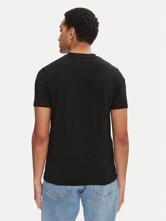 KARL LAGERFELD KARL LAGERFELD Marškinėliai 755021 552224 Juoda Regular Fit