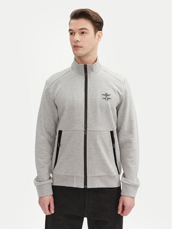Aeronautica Militare Aeronautica Militare Majica dugih rukava 251FE1986F581 Siva Regular Fit