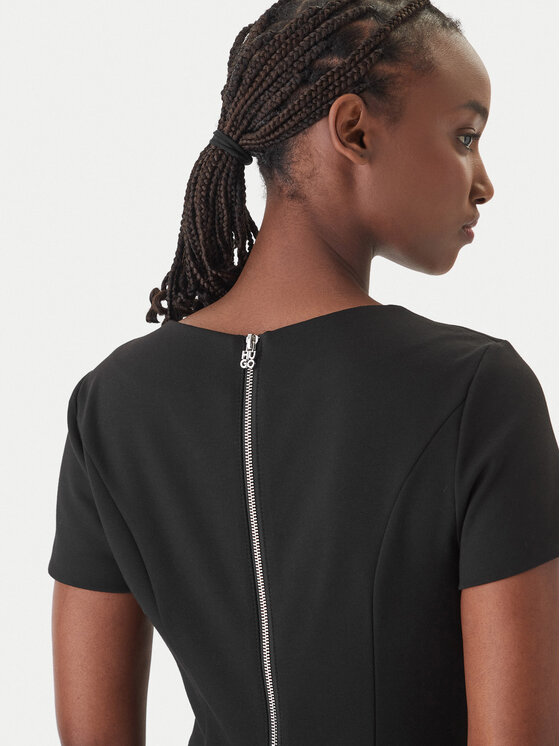 HUGO HUGO Коктейлна рокля Kalamara-3 50533641 Черен Slim Fit