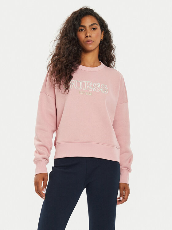 Guess Guess Majica dugih rukava V4BQ03 KCHX0 Ružičasta Regular Fit