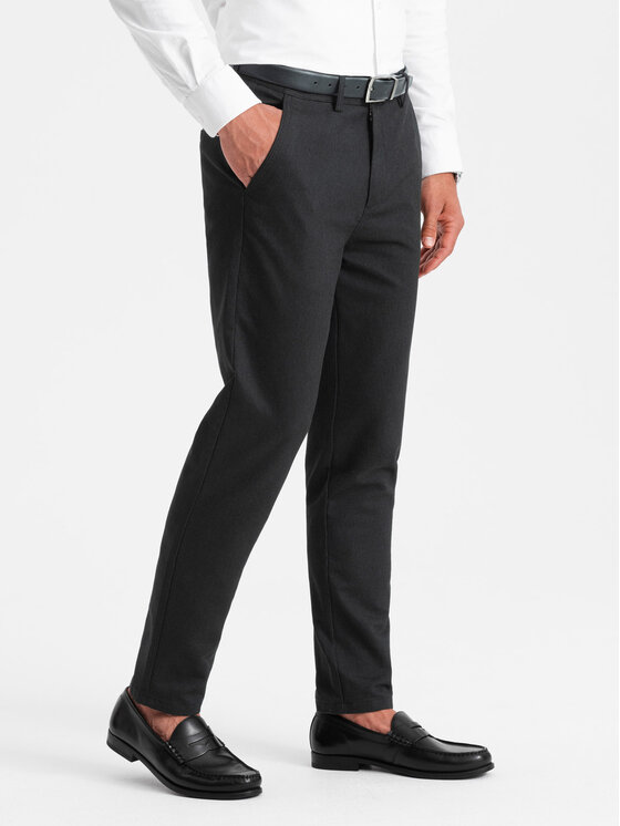 Ombre Ombre Chino kalhoty OM-PACP-0188 Černá Regular Fit