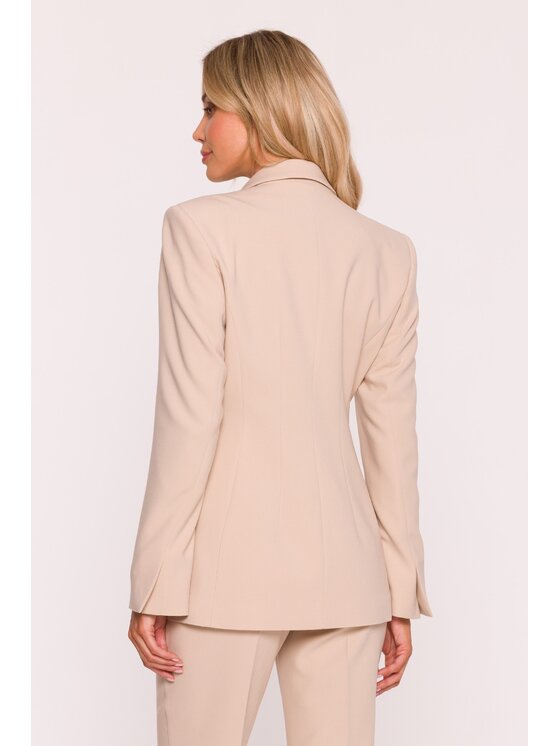 Stylove Stylove Marynarka S417 Beżowy A-Line Fit