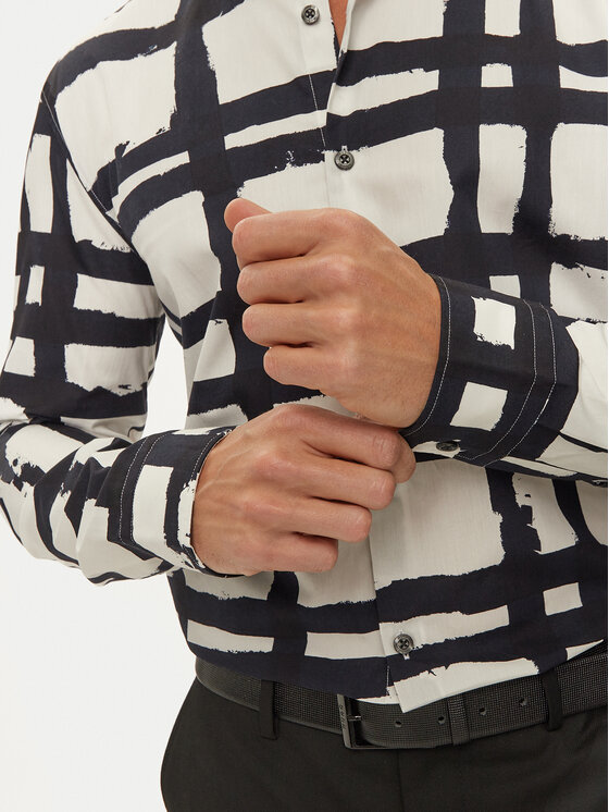 HUGO Hugo Hemd Ermo 50520097 Écru Slim Fit