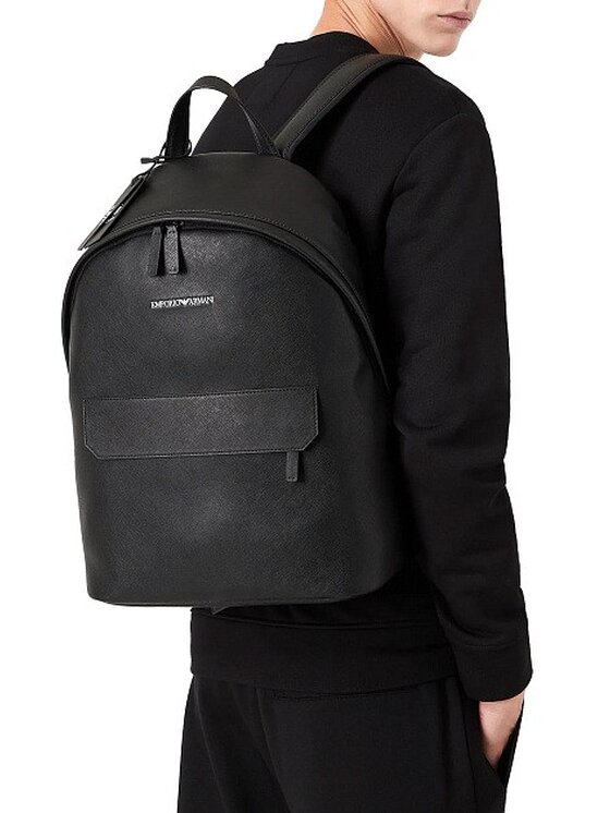 Emporio Armani Emporio Armani Batoh Faux Leather Business Černá