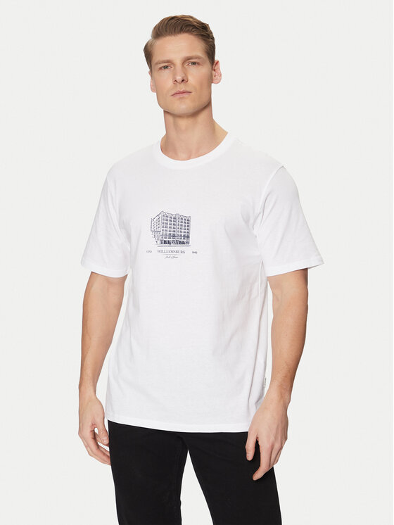 Jack&Jones T-shirt Boston 12273400 Bianco Relaxed Fit, taglia : L