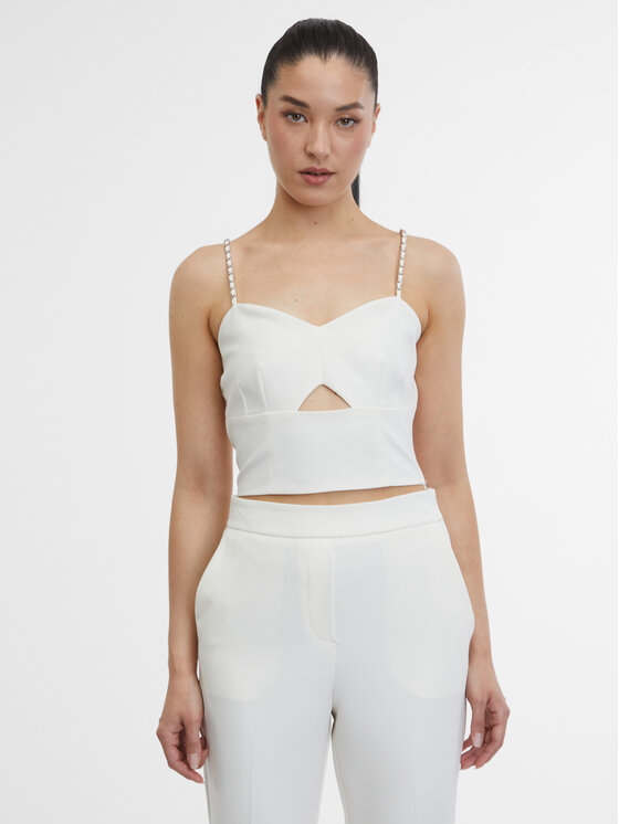 Orsay Orsay Top 1000282044000__40 Biały Regular Fit