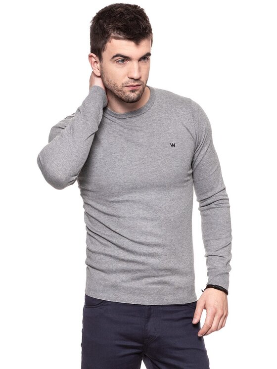 Wrangler Wrangler Maglione CREW KNIT Grigio Regular Fit