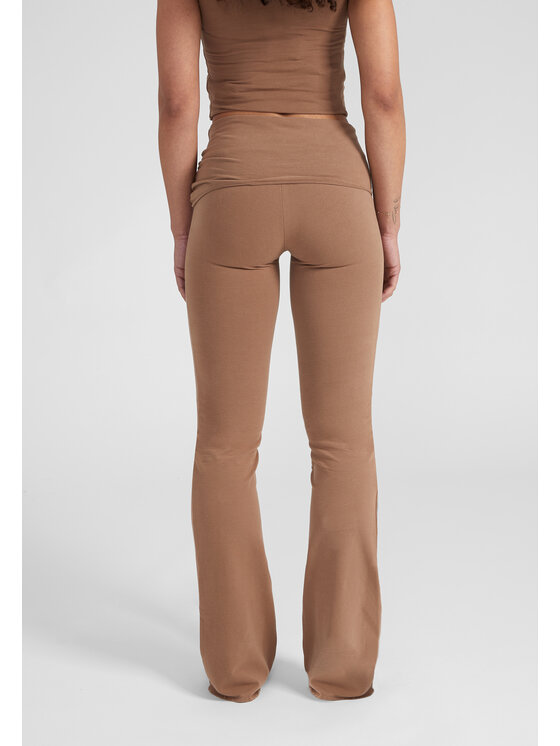 Style Republic Style Republic Legginsy Foldover Pants Brązowy Athletic Fit