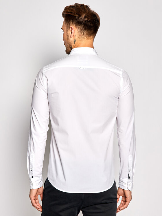 Calvin Klein Hemd Stretch Poplin K10K105984 Weiß Slim Fit | Modivo.de
