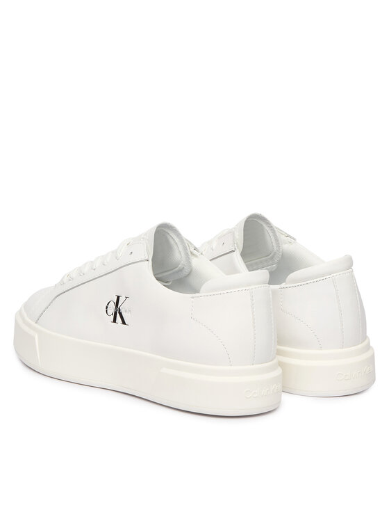 Calvin Klein Calvin Klein Сникърси Basket Cupsole Laceup Lth Ml YM0YM01460 Бял