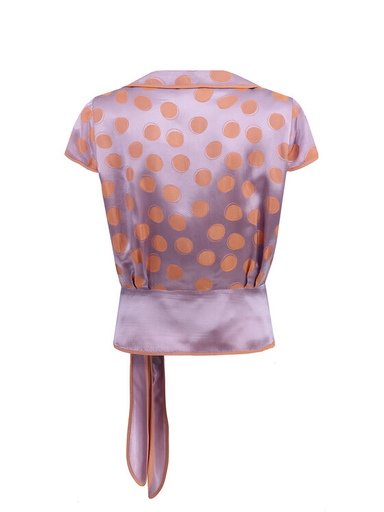 Potis & Verso Potis & Verso Bluzka Elle Fioletowy Regular Fit