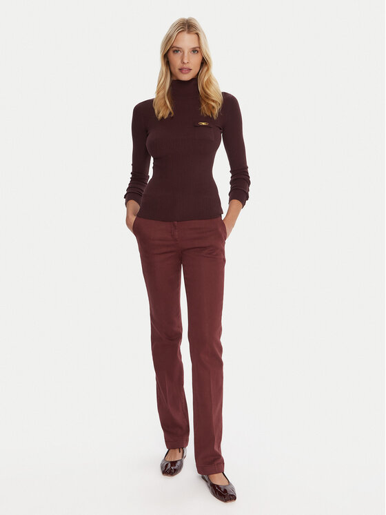 Marella Marella Pantaloni chino Rovo 2523136055 Bordeaux Slim Fit