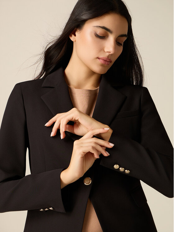 Oltre Oltre Giacca da abito Q817R004616N033 Nero Slim Fit