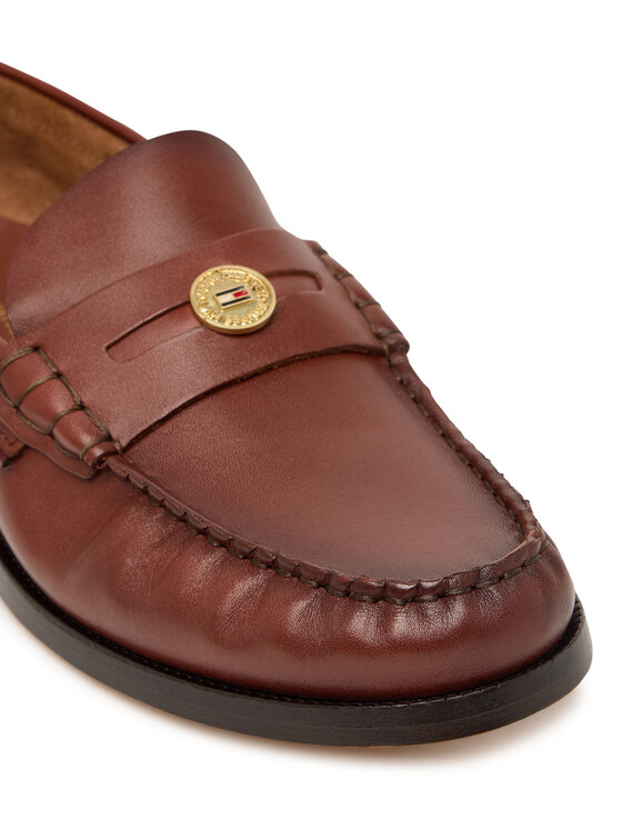 Tommy Hilfiger Tommy Hilfiger Μοκασίνια Hilfiger Penny Loafer Smooth Lth FW0FW09249 Καφέ