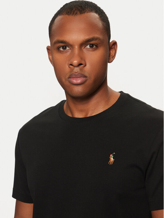 Tシャツ・カットソー POLO RALPH LAUREN Men T-shirt Black 710740727 001 Polo Ralph Lauren T-Shirt 710740727 Černá Slim Fit | Modivo.cz