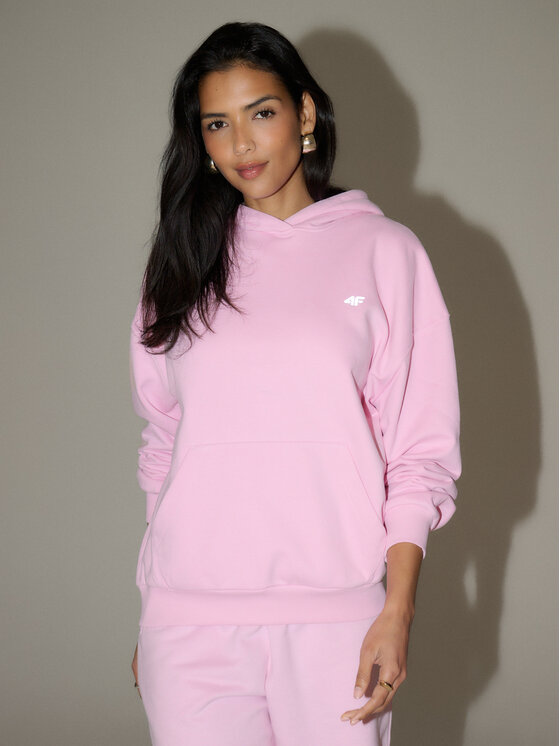 4F 4F Bluza ESSENTIAL 4 Różowy Loose Fit