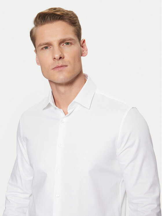 Calvin Klein Calvin Klein Koszula K10K113851 Biały Slim Fit
