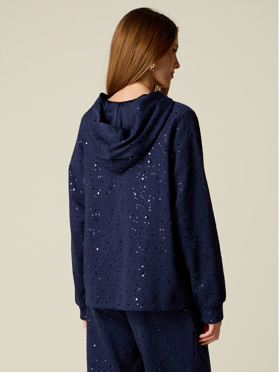Oltre Oltre Bluza G834J004552N034 Niebieski Over Fit