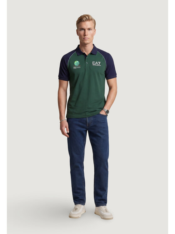 EA7 Emporio Armani EA7 Emporio Armani Polo Lines Men Blu Firm Fit