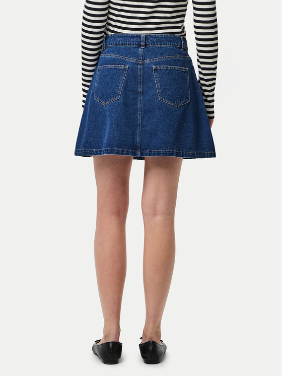 Pieces Pieces Farmer szoknya Abbi 17154546 Sötétkék Regular Fit