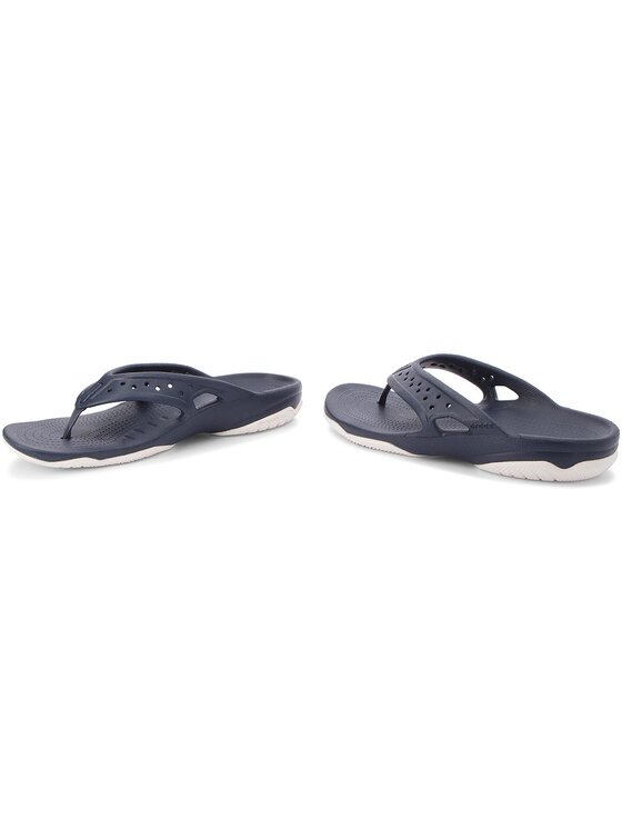 Crocs Zehentrenner Swiftwater Deck Flip M 204961 Dunkelblau Modivo